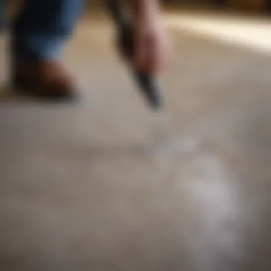 Masterful Glue Application Precision Application of Glue for Vinyl Flooring Repair