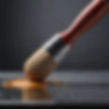 Precision coating with latex paint brush