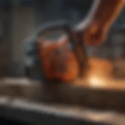 Precision in sharpening chainsaw blades illustration