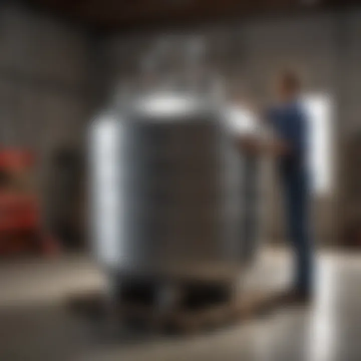 Illustration of Precision Installation of Pressure Tank