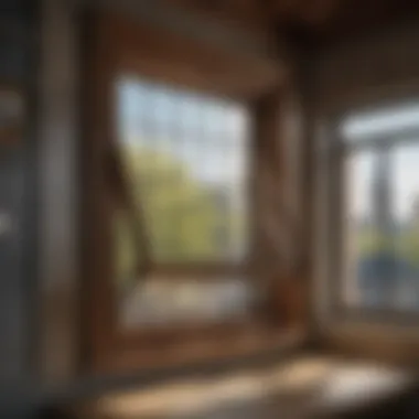 Installation process showcasing precision of a 32 x 18 hopper window