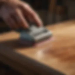 Precision sanding with 1/4 sheet sander