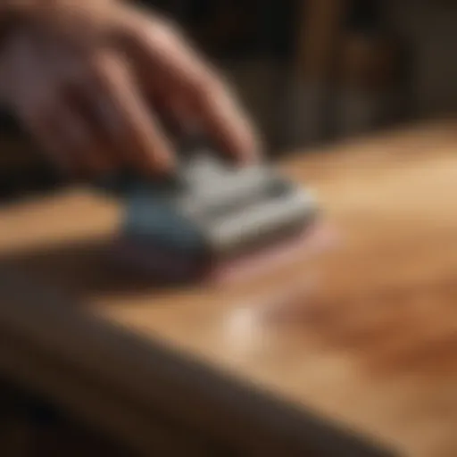 Precision sanding with 1/4 sheet sander