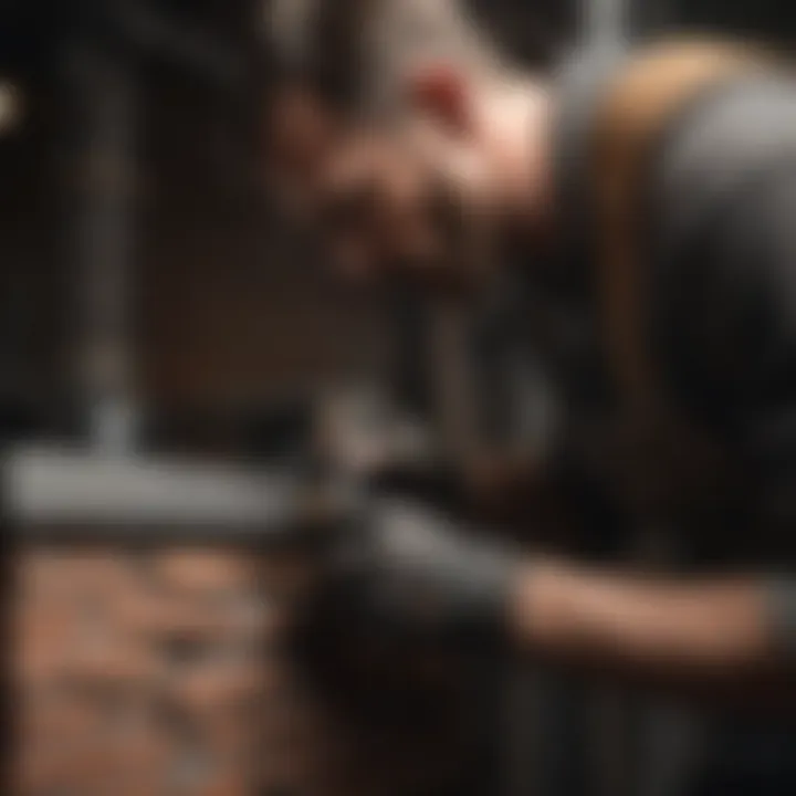 Skilled technician conducting chimney repair