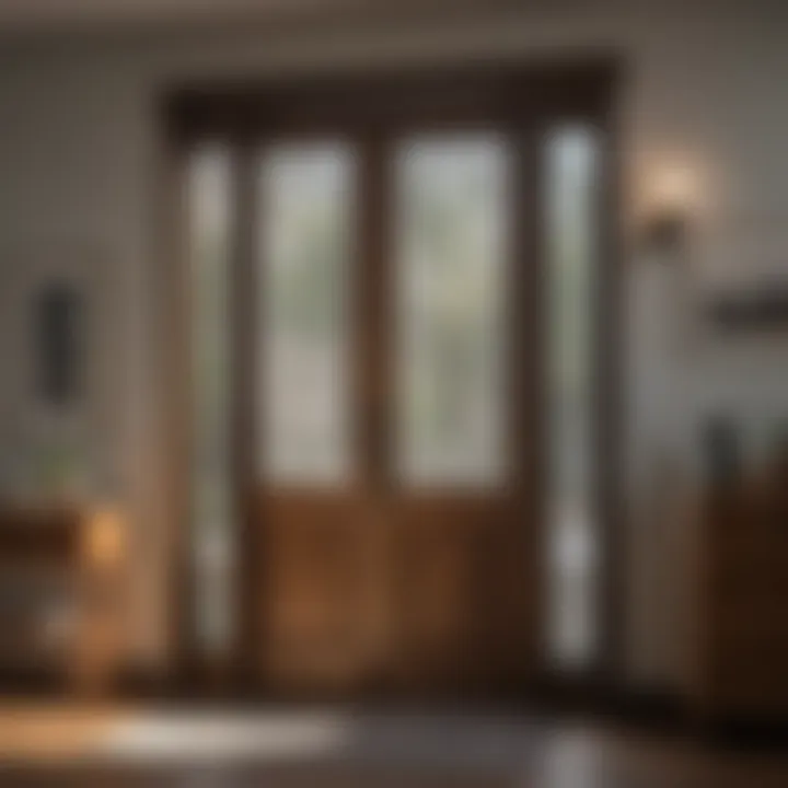 Professional installation of a 28-inch wood screen door