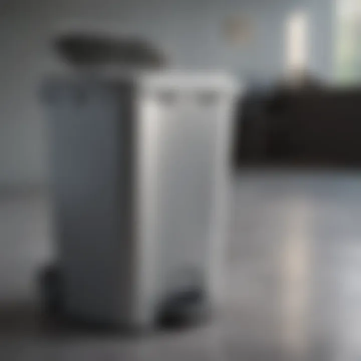 A clean environment with the help of a trash can with lid