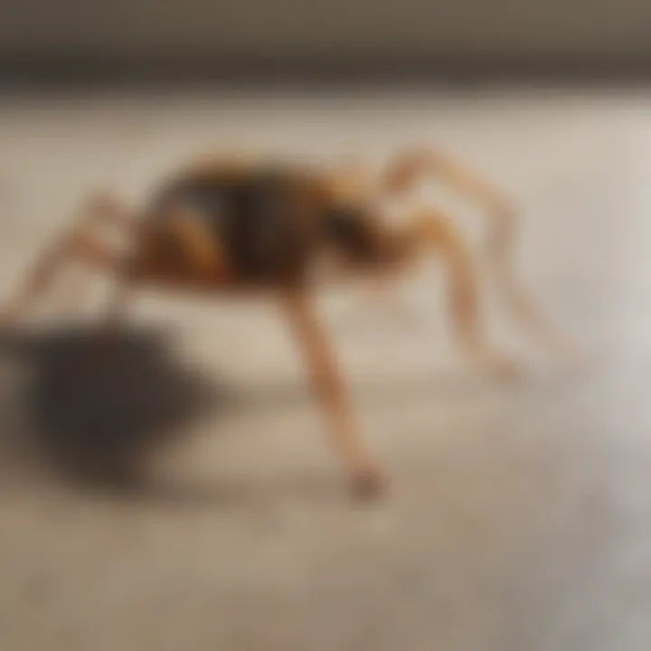 Illustration demonstrating proper application techniques for pest control products