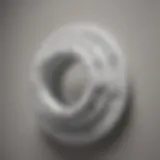 Detailed view of PVC closet flange