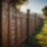 Elegant wooden ranch fence with a picturesque landscape