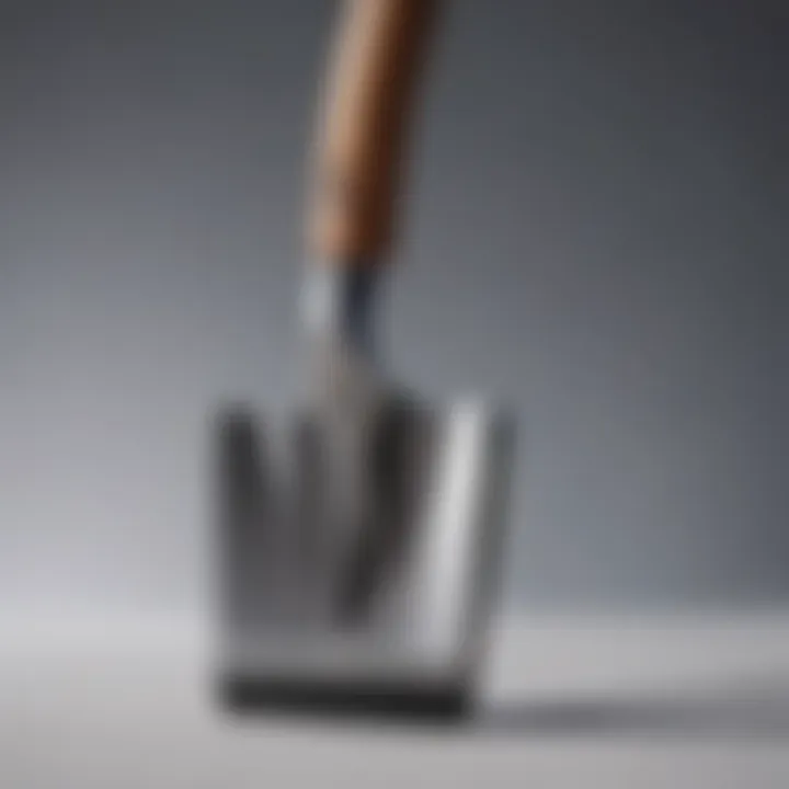 Close-up view showcasing the robust blade design of the Razor Back Round Point Shovel.