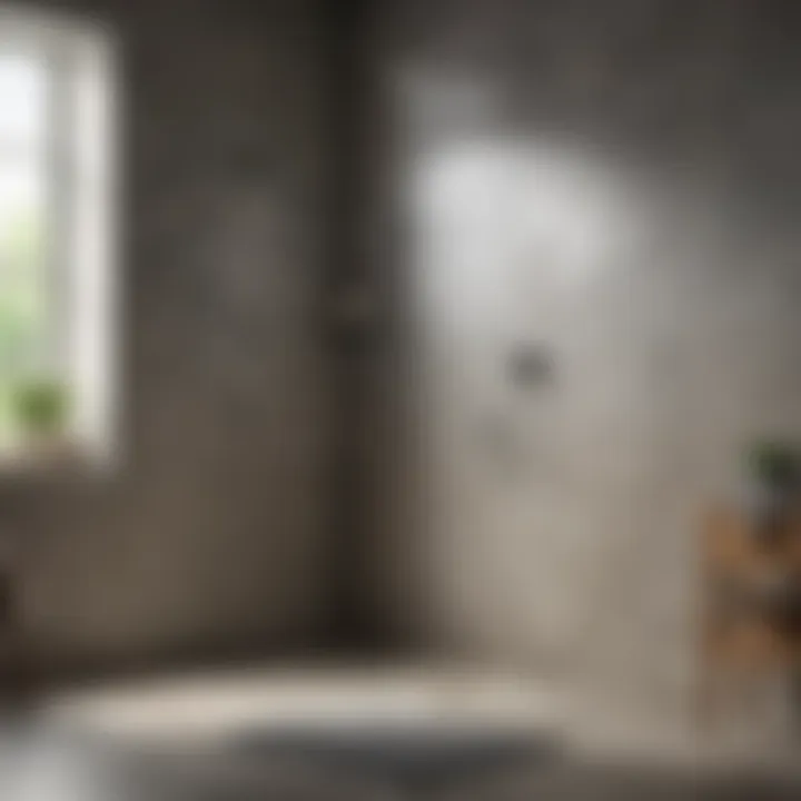 RedGard shower waterproofing creating a protective barrier on shower walls