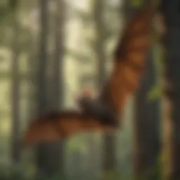 Majestic Redwood Bat in Forest Canopy