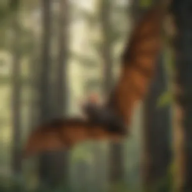 Majestic Redwood Bat in Forest Canopy