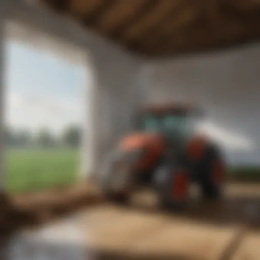 Reinforced poly sheeting being used in agricultural setting