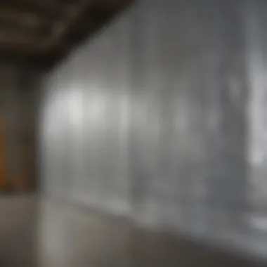 Reinforced poly sheeting in construction project