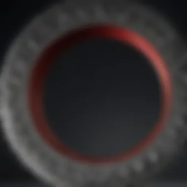 Close-Up of PEX Ring Prior to Removal Close-up of a PEX ring before removal