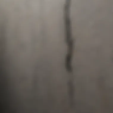 Concrete surface with hairline crack