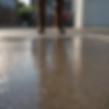 Proper maintenance techniques being applied to a concrete driveway