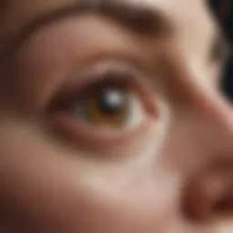 A close-up of a screen with a small tear