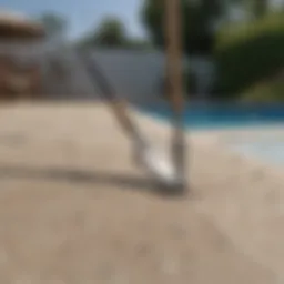 Repairing torn pool liner with specialized tools