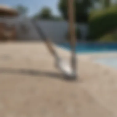 Repairing torn pool liner with specialized tools