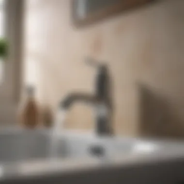 Final Result of Faucet Installation Completed bathroom faucet installation