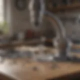 Detailed illustration of dismantling old garbage disposal unit