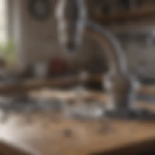 Detailed illustration of dismantling old garbage disposal unit