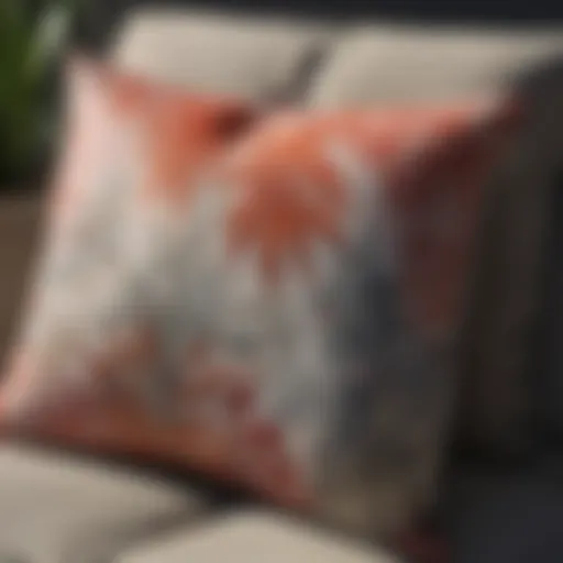 Elegant brush strokes on outdoor cushion