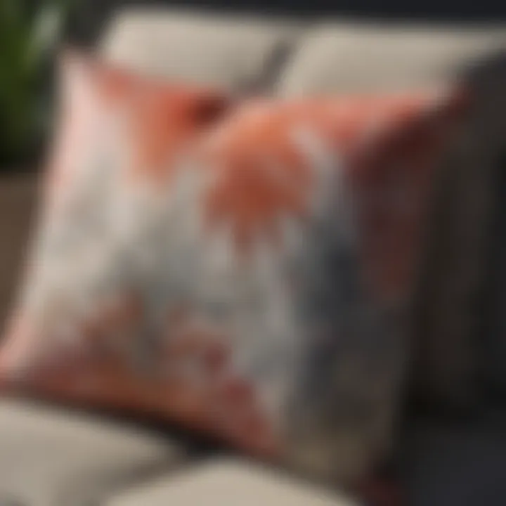 Elegant brush strokes on outdoor cushion