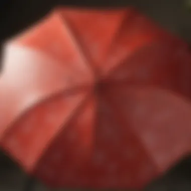 Precision in Fabric Paint Application Close-up of fabric paint application on outdoor umbrella