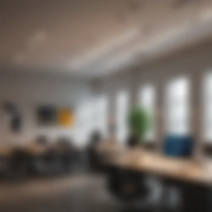 Wireless Lighting Fixtures in Modern Office Setting