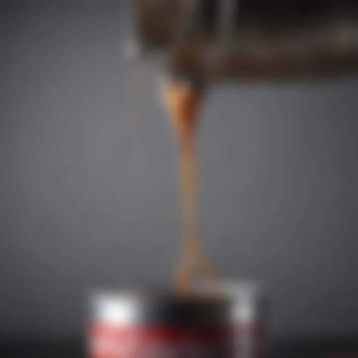 Innovative pour spout attaching to a gallon paint can