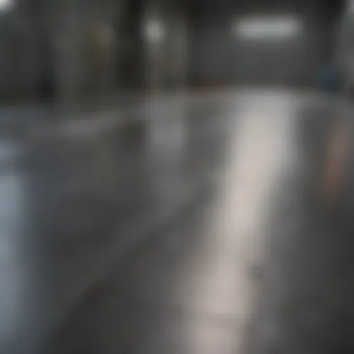 Artistic Metallic Garage Floor Paint Design