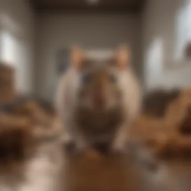 Visual Representation of Rodent Infestation Marked with X Symbols Rodent Infestation Illustration with X Marks