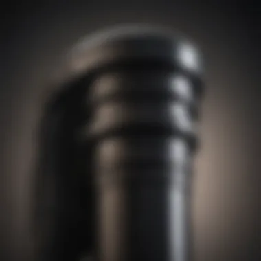 Close-up of rubber plumbing elbow composition