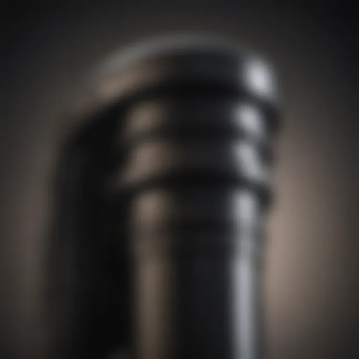 Close-up of rubber plumbing elbow composition