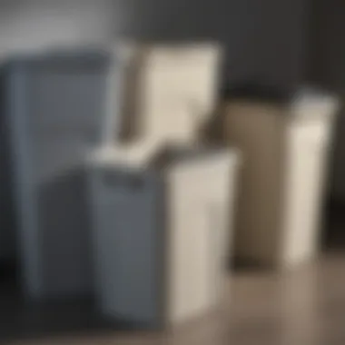 Various sizes of Rubbermaid Roughneck garbage cans