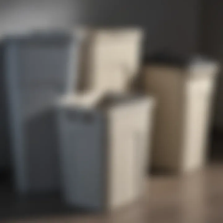 Various sizes of Rubbermaid Roughneck garbage cans