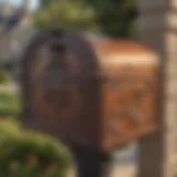 Elegant Rust-Proof Mailbox with Floral Motif