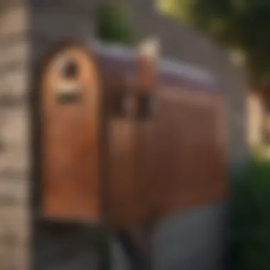 Modern Rust-Proof Mailbox with Geometric Patterns