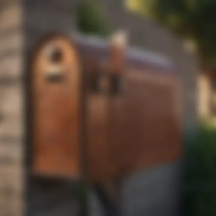 Modern Rust-Proof Mailbox with Geometric Patterns