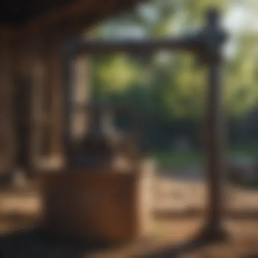 Rustic water well pump parts