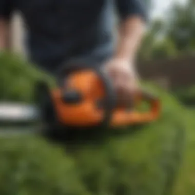 Safety guard feature of the Black & Decker 16-Inch Hedge Trimmer