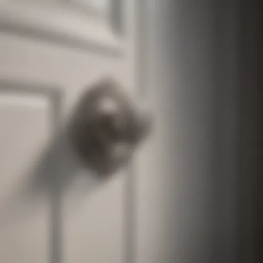 Exquisite Satin Nickel Paint on Ornate Door Handle