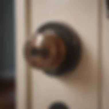 Advanced Locking Mechanism Detail Close-up of Schlage Orbit Privacy Knob's Advanced Locking Mechanism