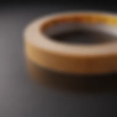 Adhesive Layer of Scotch Mount Double Sided Tape Close-up of Scotch Mount double sided tape showcasing its adhesive layer