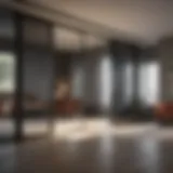 Elegant triple sliding glass doors with integrated screens