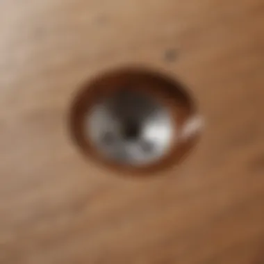 Finished Look of Countersunk Wood Illustration of a wooden surface with countersink holes, highlighting the finished look