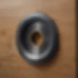 Close-up of a precision hole saw designed for metal doors